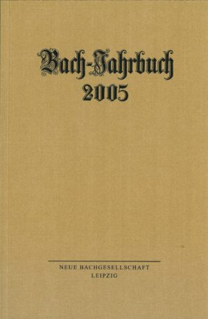 Bach-Jahrbuch 2005